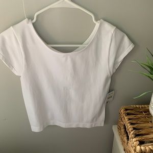 Free People Seamless crop tee